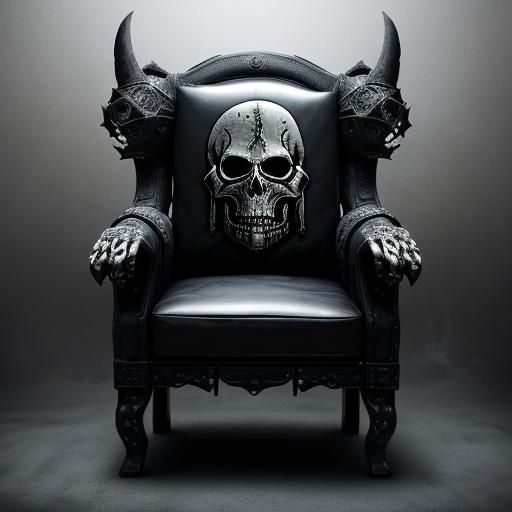 Horror Gamer Chair with Souls, in Manga Style