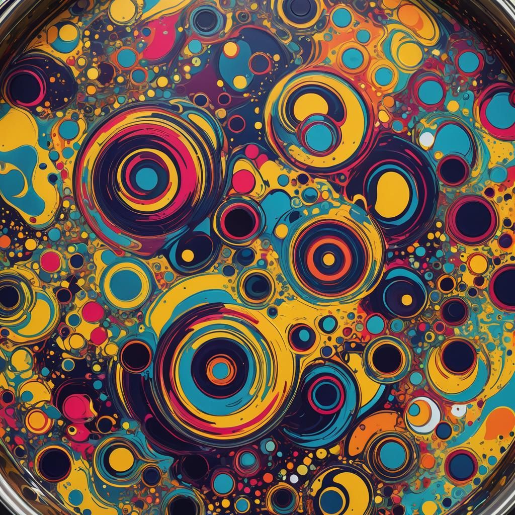 Pop Art Metal Pan with Dish Soap Screen Print