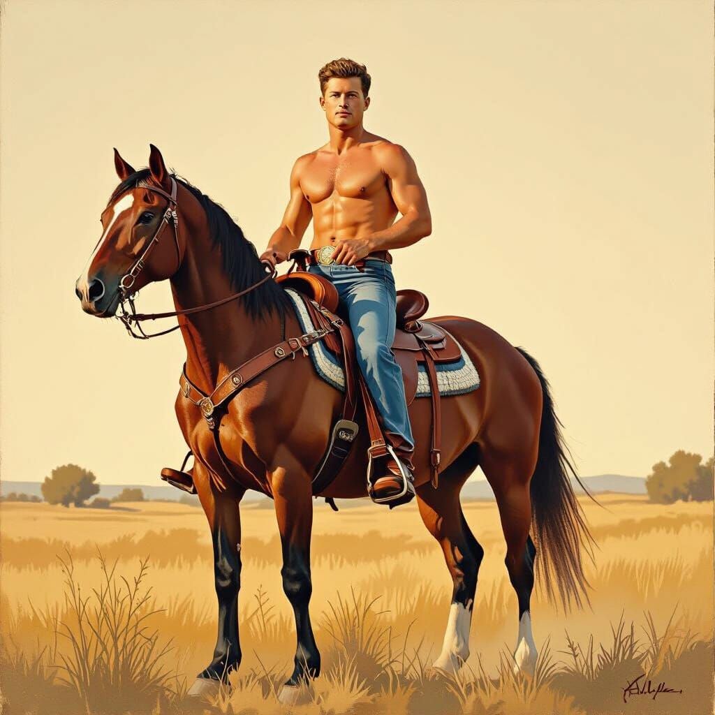 JFK Rides a Horse in Heroic Golden Age Style