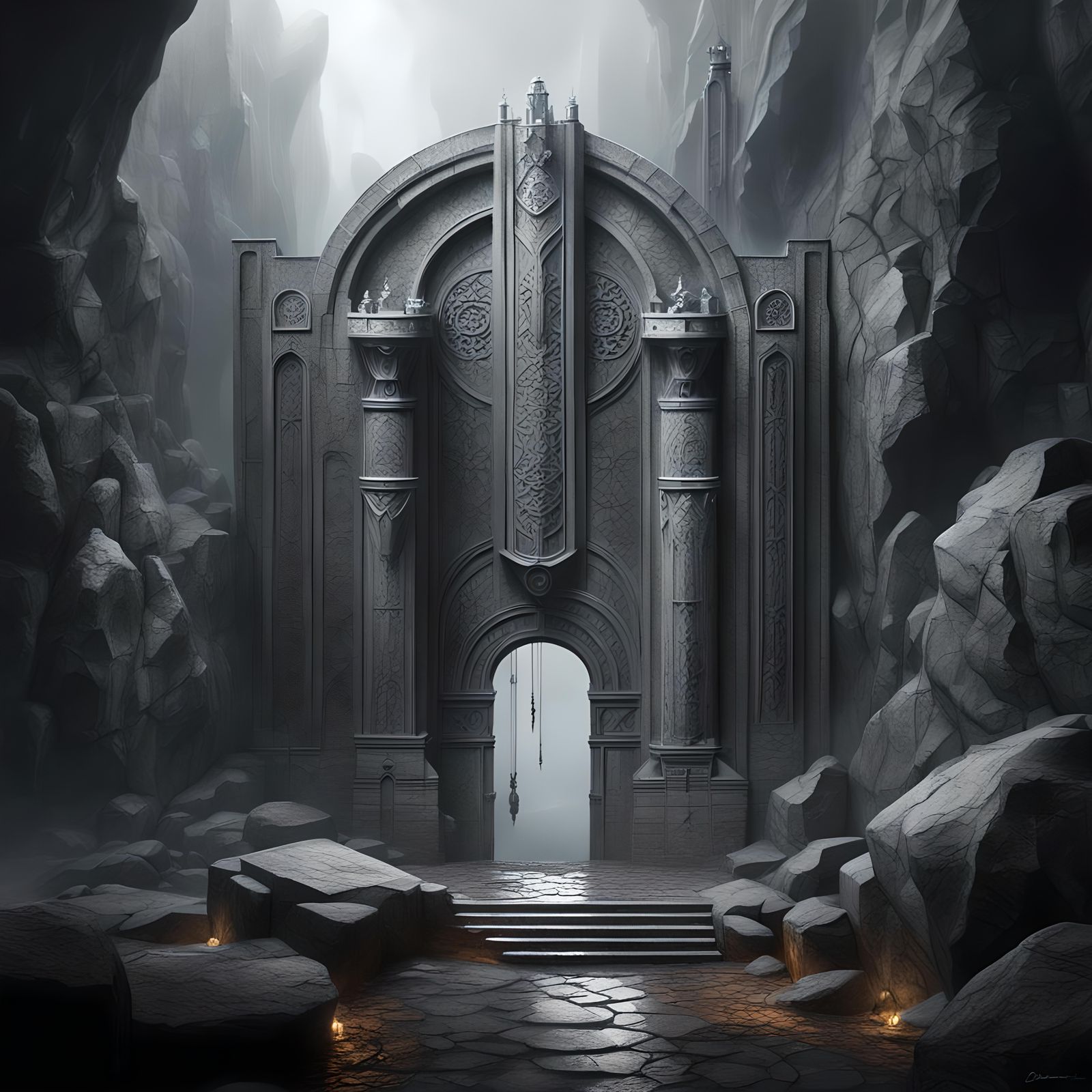 Mines of Moria Entrance in Art Deco Style