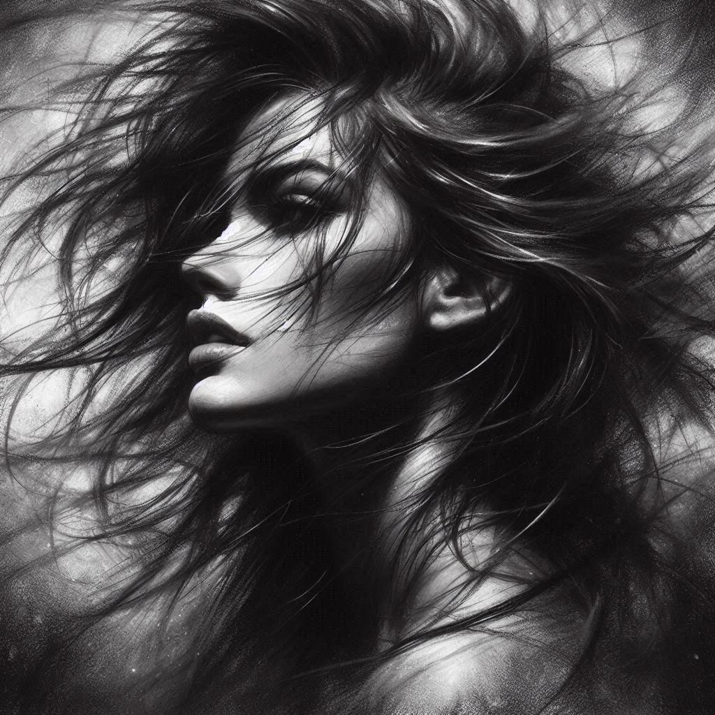 Classic Charcoal Drawing