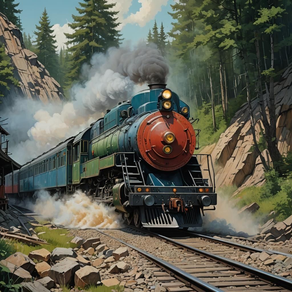 Trans-Siberian Train in Summer, Enki Bilal Style