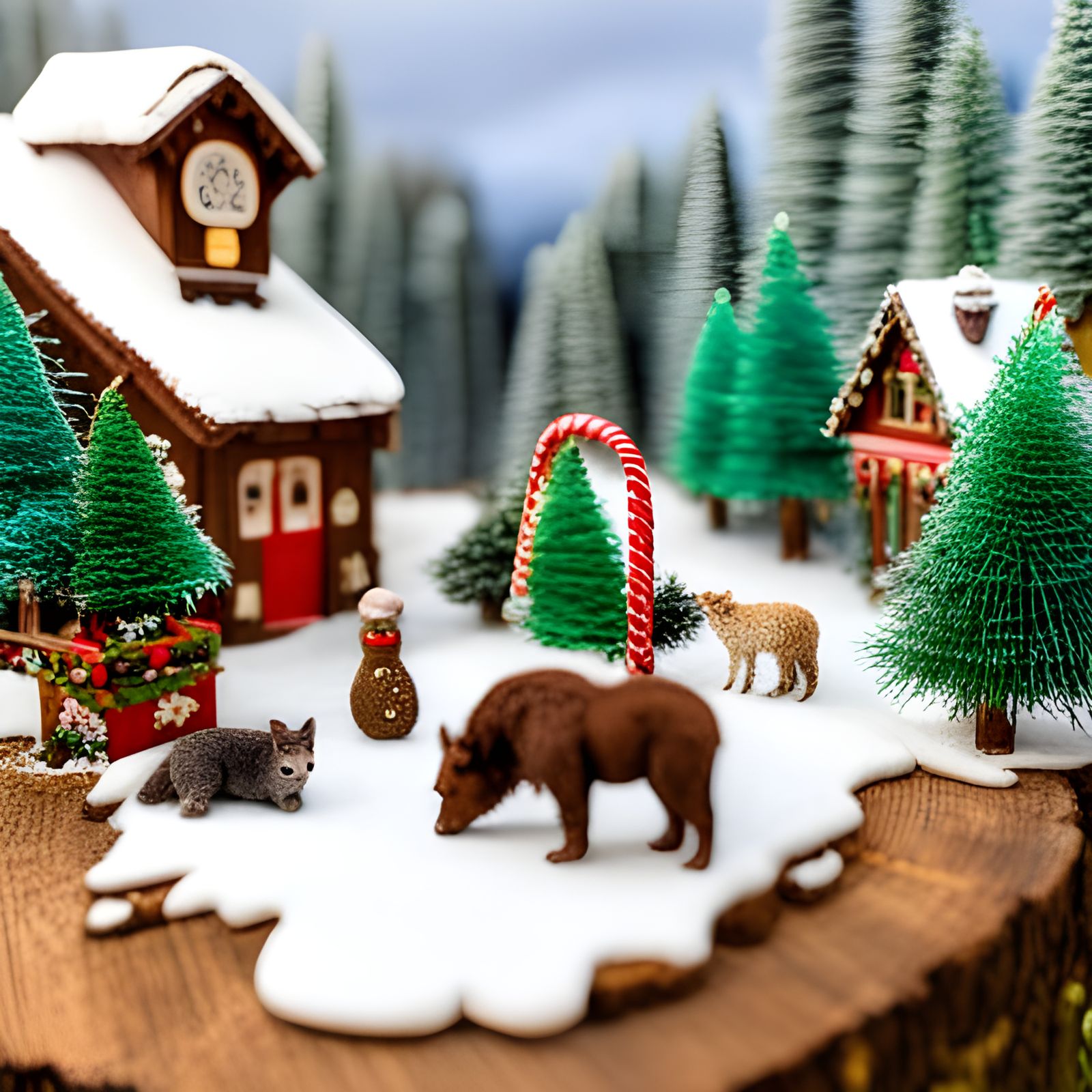 Miniature Winter Animal Wonderland