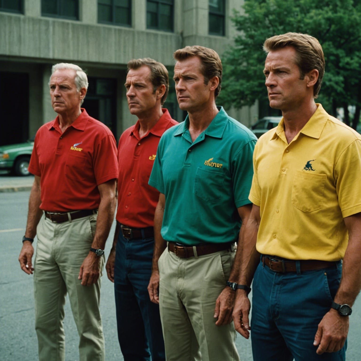 Politicians in Yellow, Red, Blue, and Green Shirts