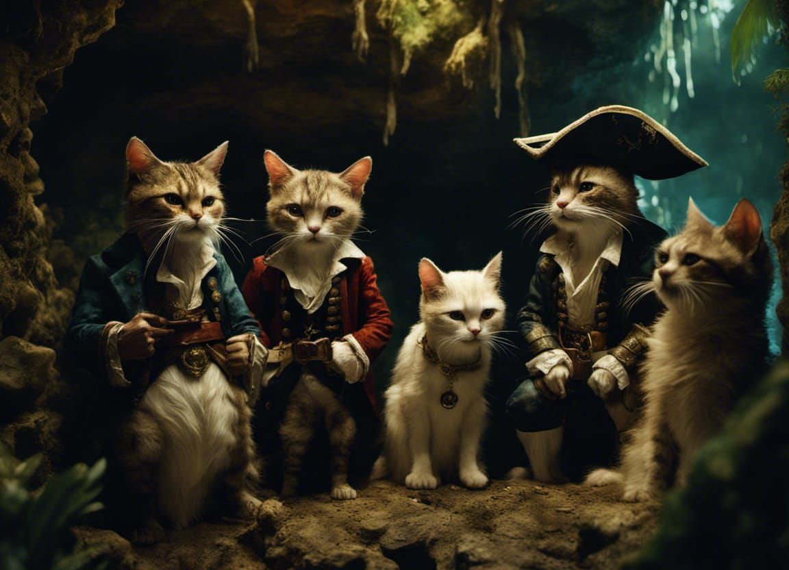 Group photo in the Pirates' hideout.