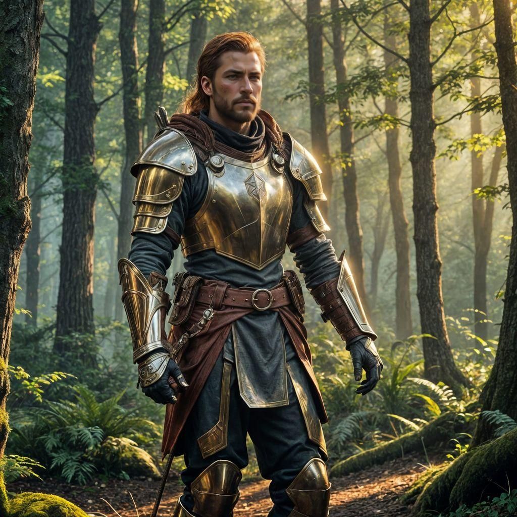 Fantasy Mercenary Warrior Portrait in Detailed Matte Paintin...