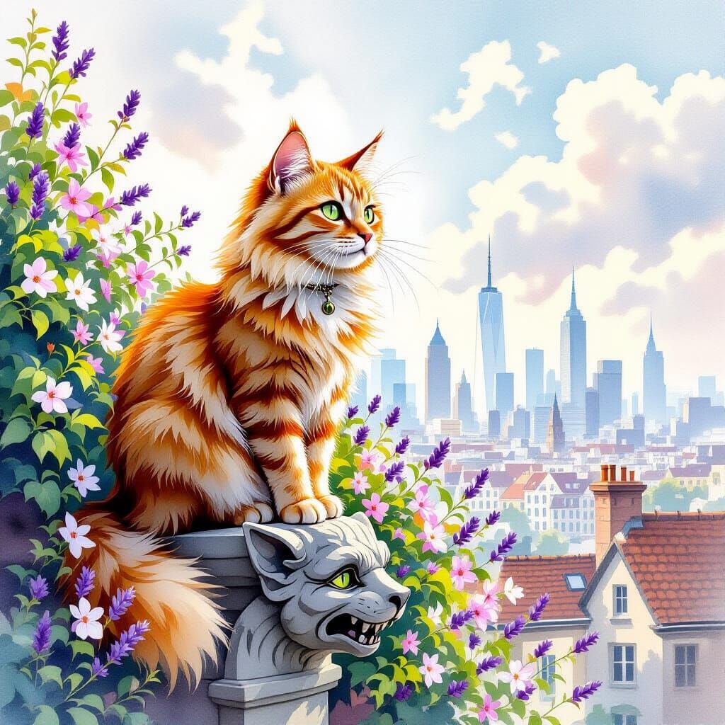 a ginger cat with striking green eyes