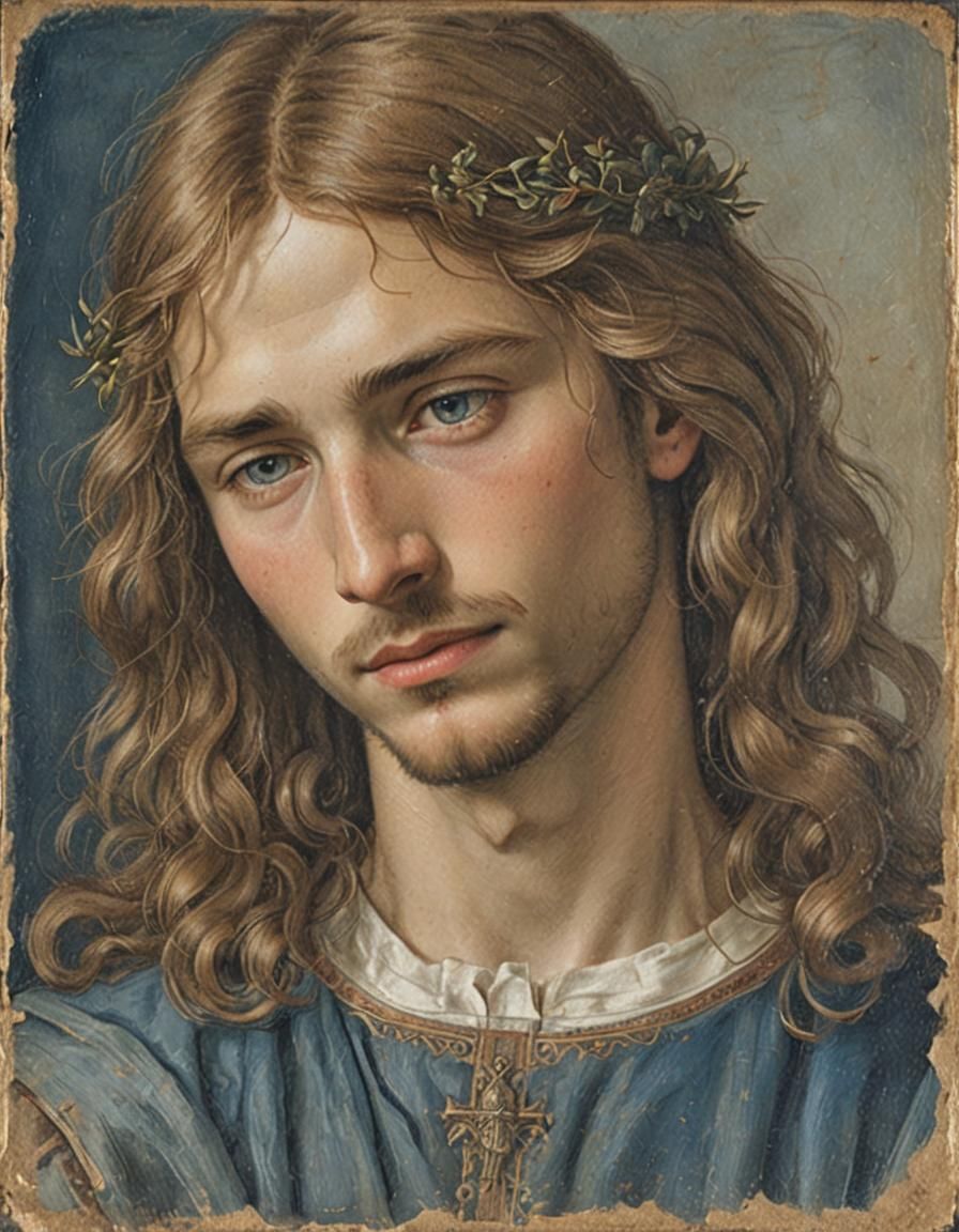 Renaissance Portrait of Young Christ in Classical Style