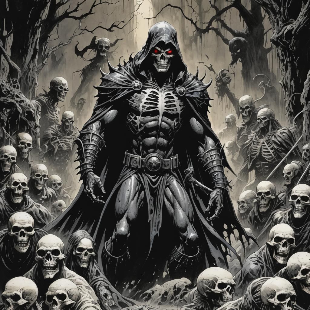 Gothic Grimdark Illustration in Kelley Jones Style