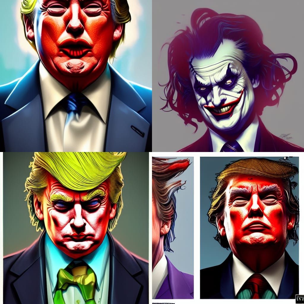 Donald Trump as the joker