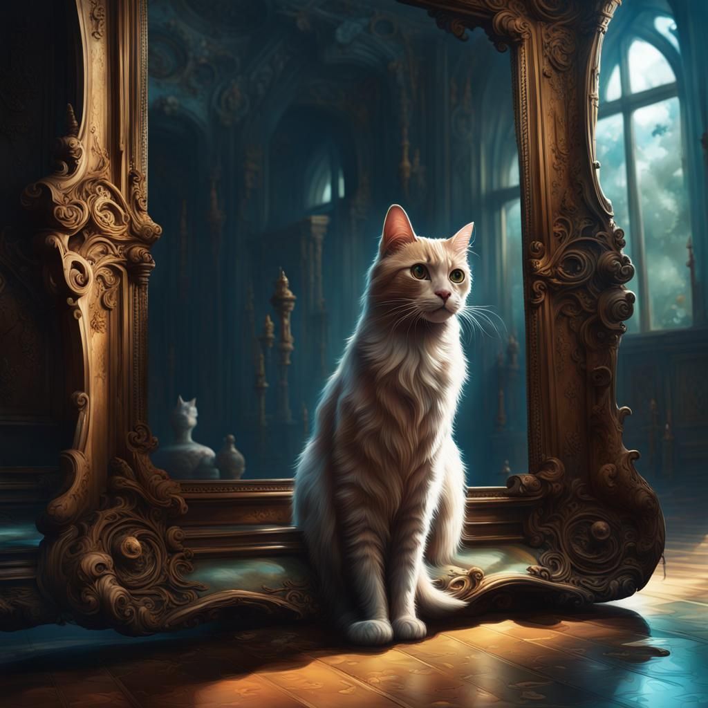 Magic Castle Reflected in Mirror