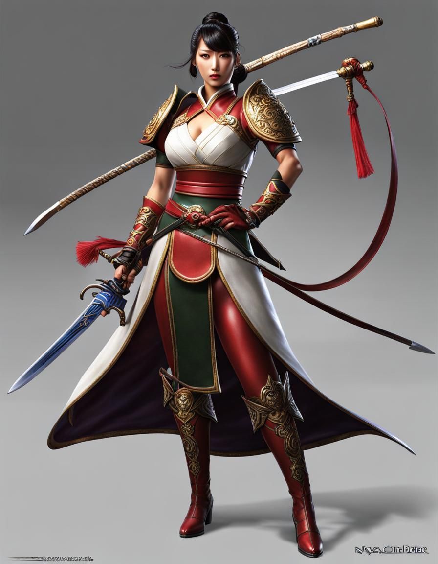 Korean Warrior with Naginata in Soul Calibur Style