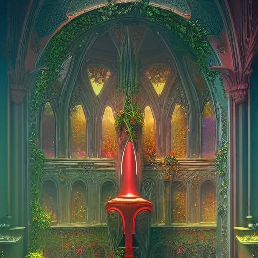 Strawberry Chapel in Art Nouveau Style