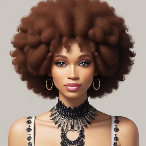 Adorable Afro Girl Portrait
