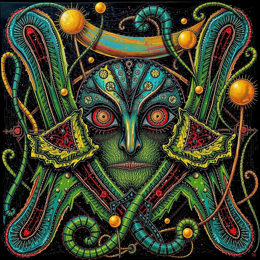 Vibrant Fractal Dreamscape in Deep Oil Colors