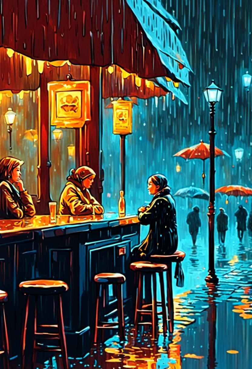 An air of sadness in the rain.