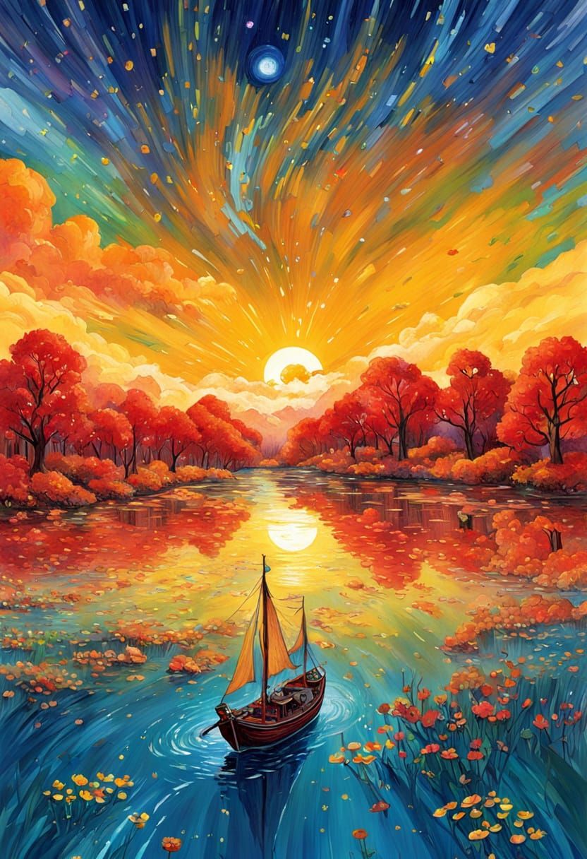 Whimsical Sci-Fi Fantasy Landscape in Studio Ghibli Style