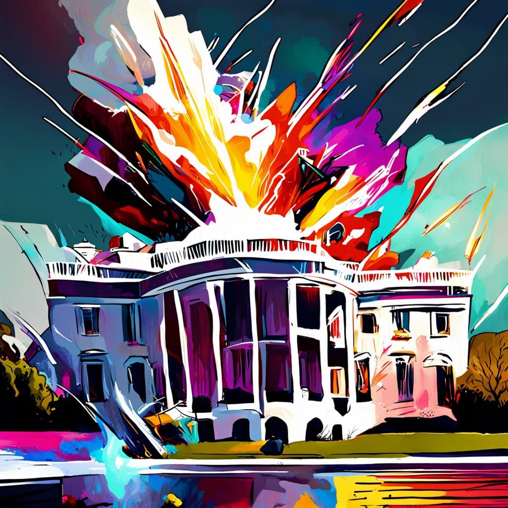 Lightning Strikes the White House: Hyperrealistic Digital Ar...