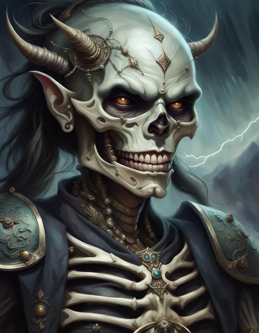 Orc Skeleton Warrior with Golf Adornments