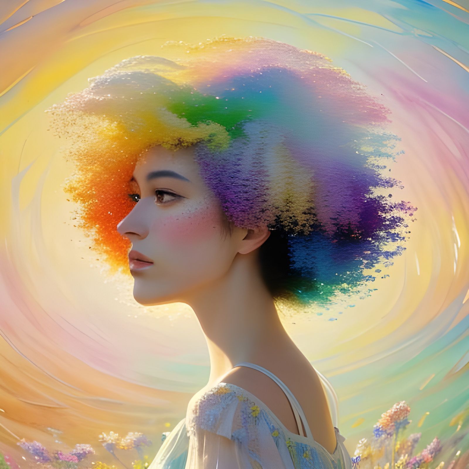 Evolving Watercolor Painting in Impressionistic Style