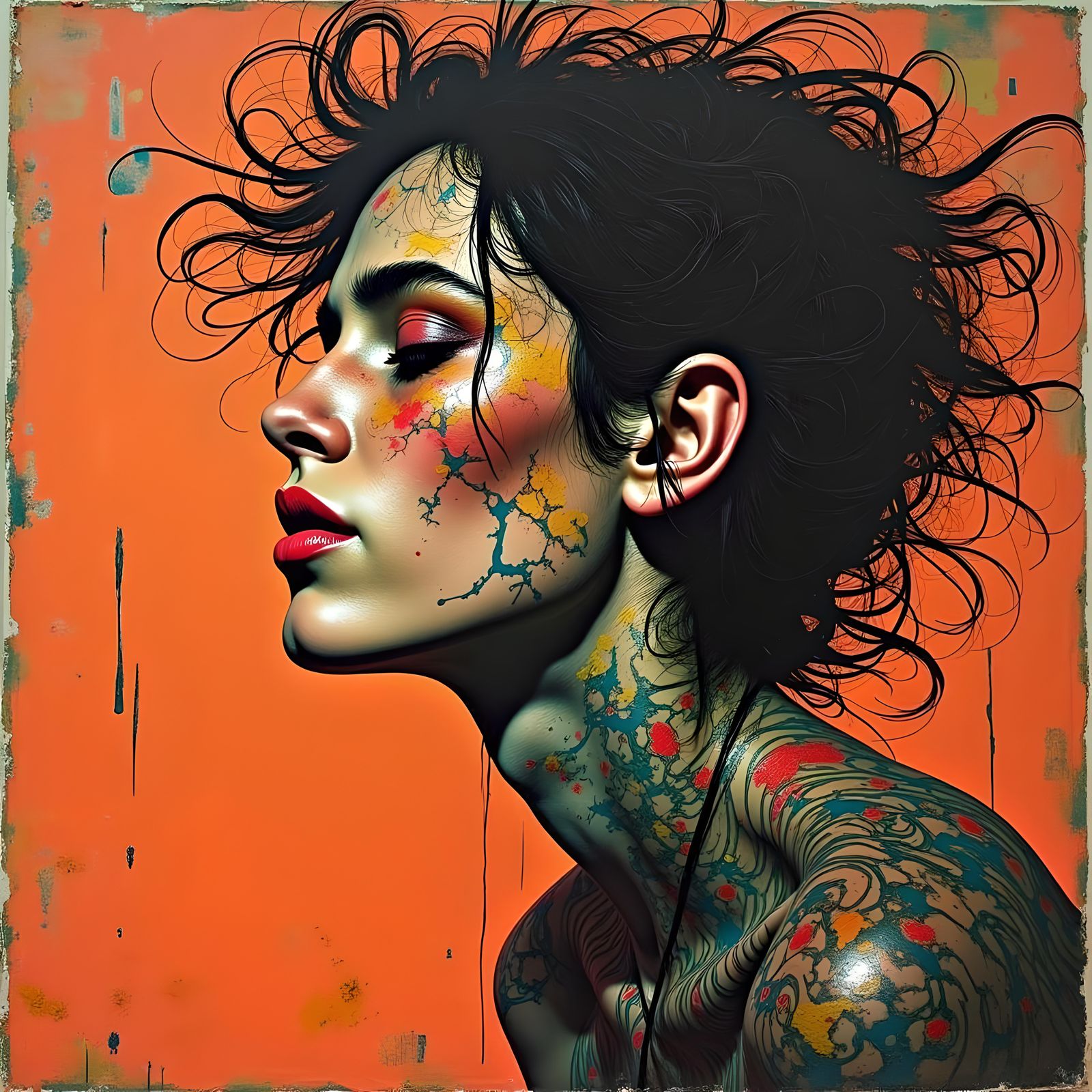 Existentialist Rock Album Art Inspired by Schiele