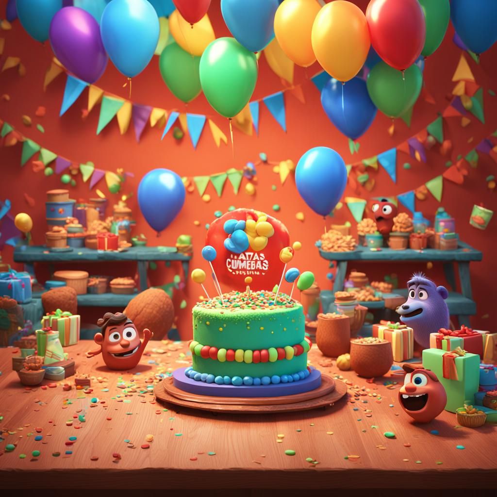Happy Birthday Matias: Pixar Style 3D Render