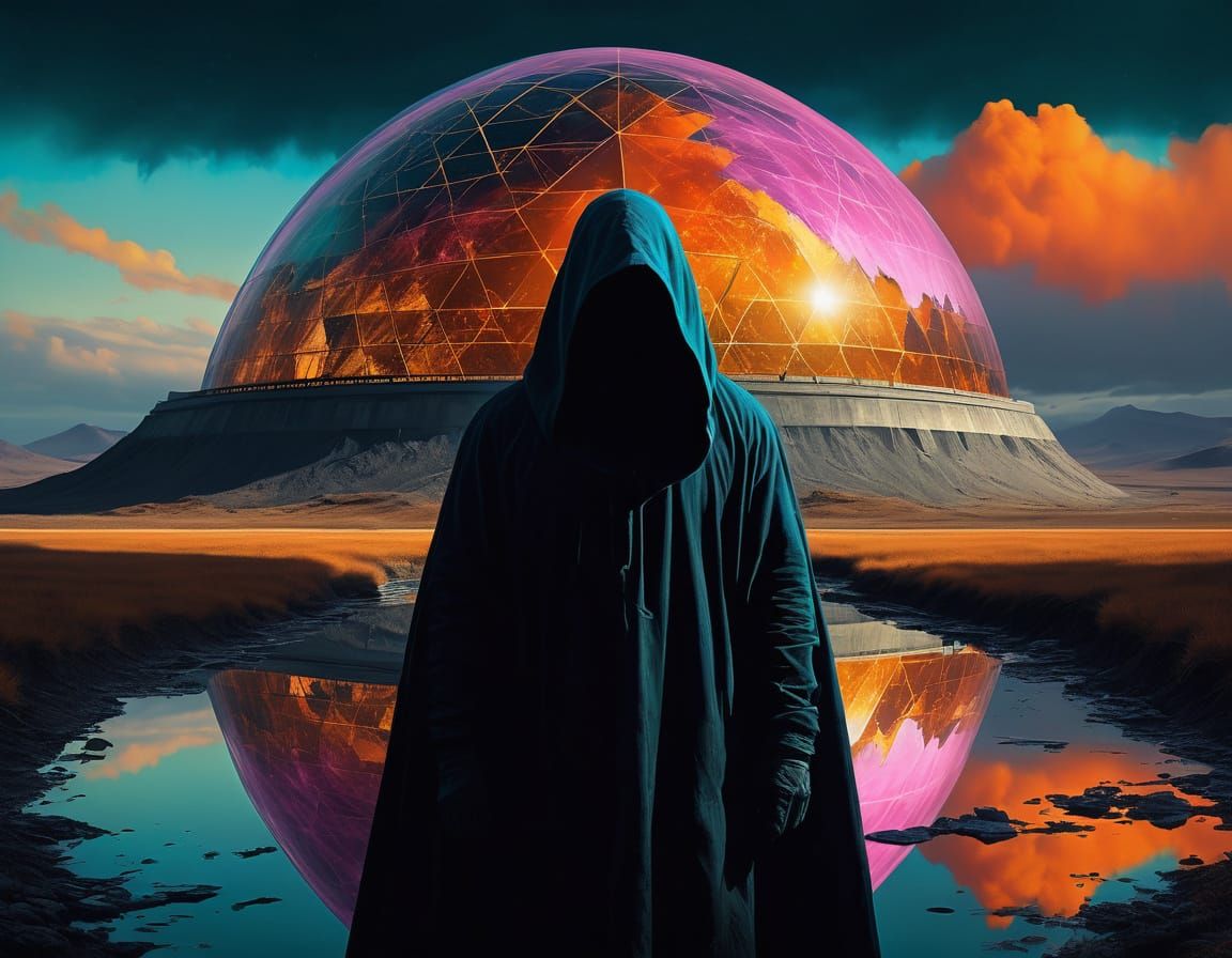 peau gluante ecailleuse, dans une vieille église abandonnée, face ...