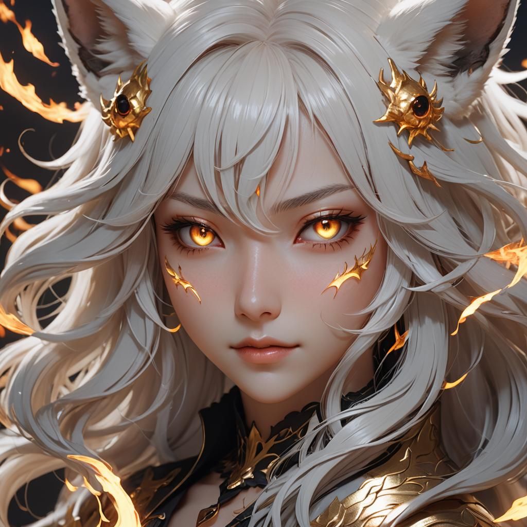 Kitsune Demon Possession in Anime 3D Art