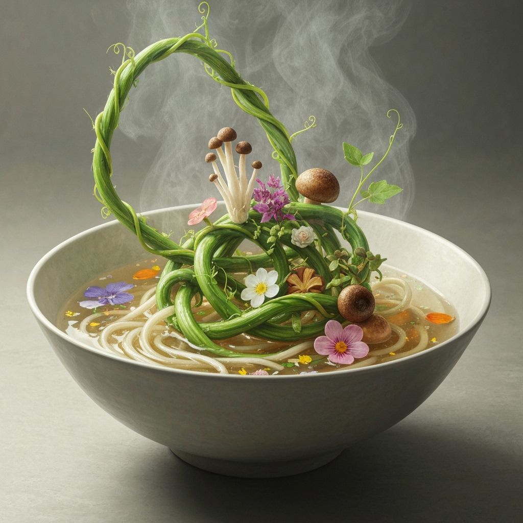 Noodle Vines: Surreal Food Art Inspired by Freud