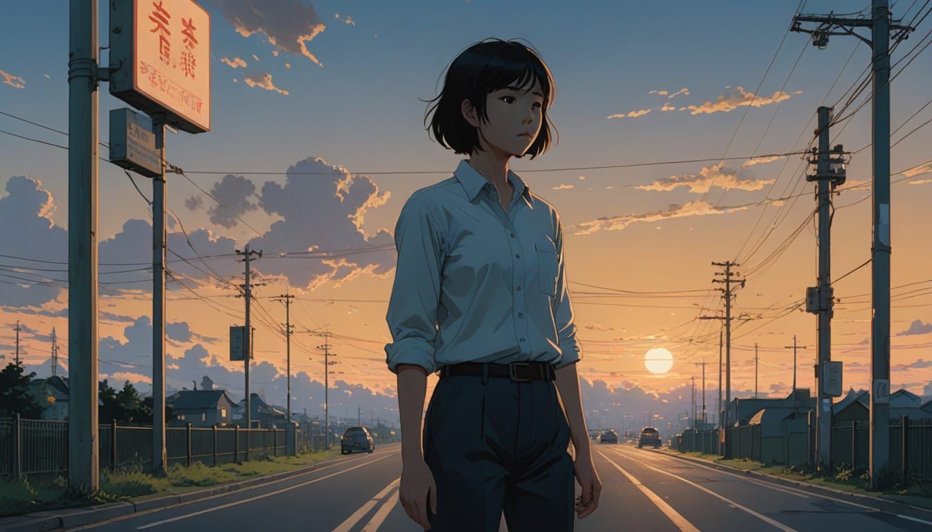 A Figure at Dawn's Edge