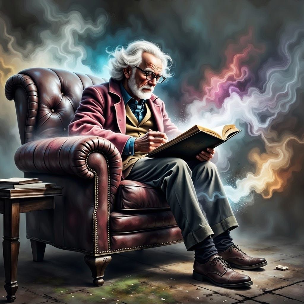 Fantasy Reader in Wispy Light