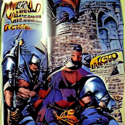 Medieval Mercenary in Marvel Comics Style