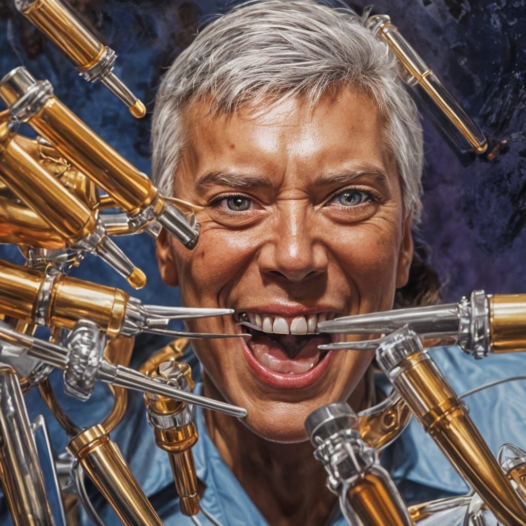 Mi Visits the Dentist in Hyperrealistic Style