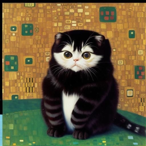 Cute Creature Inspired by Klimt, Monet, Klee