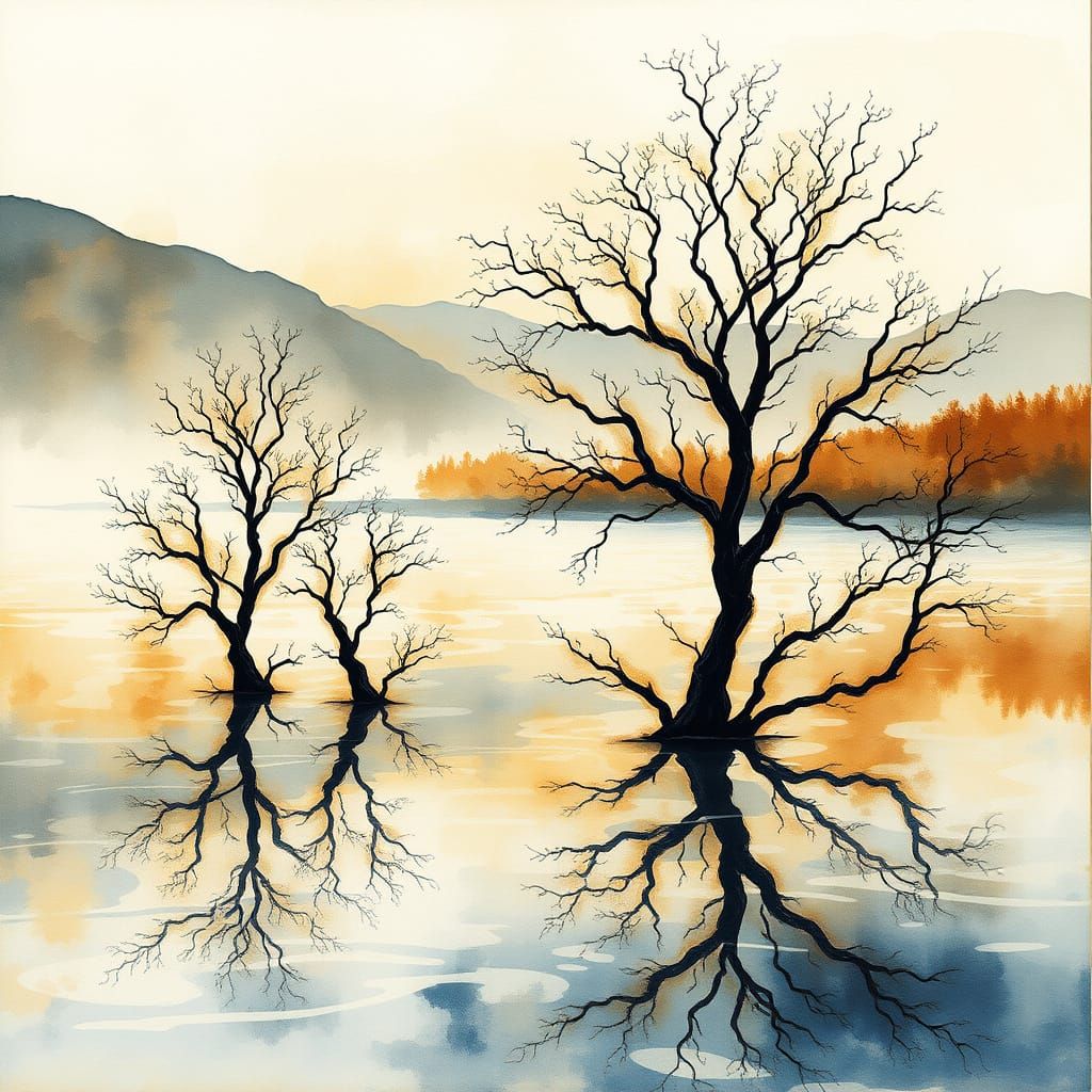 Ethereal Silhouettes of Twisted Trees