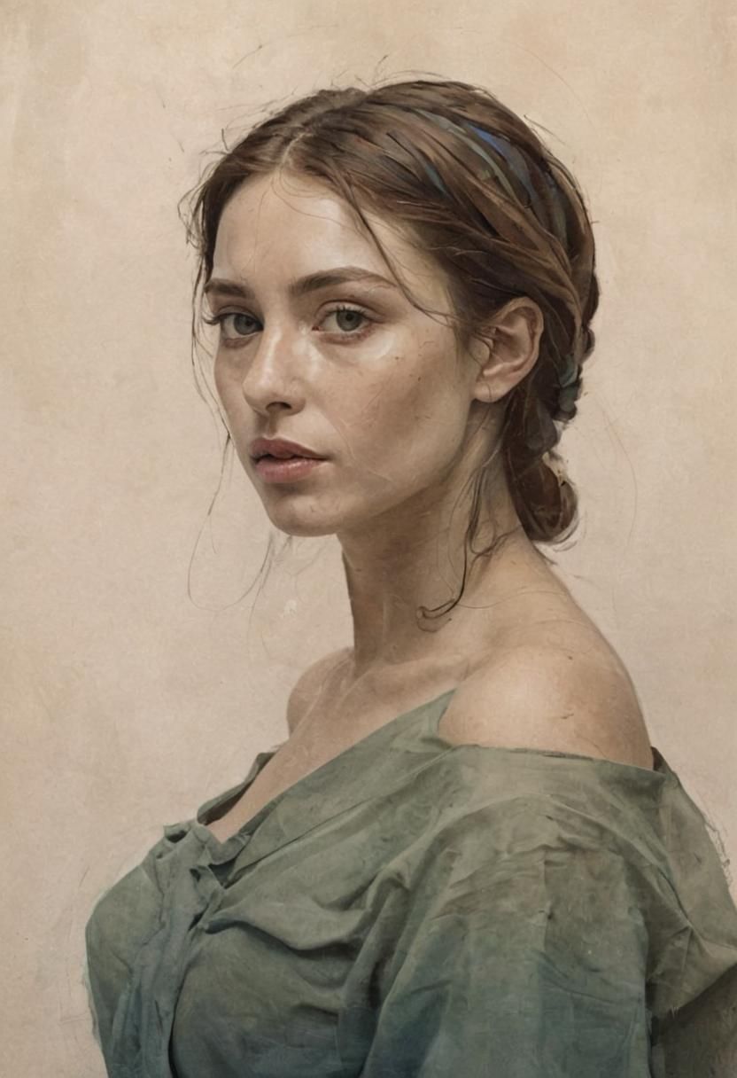 Abstract Face Painting in Flowing Picasso Style