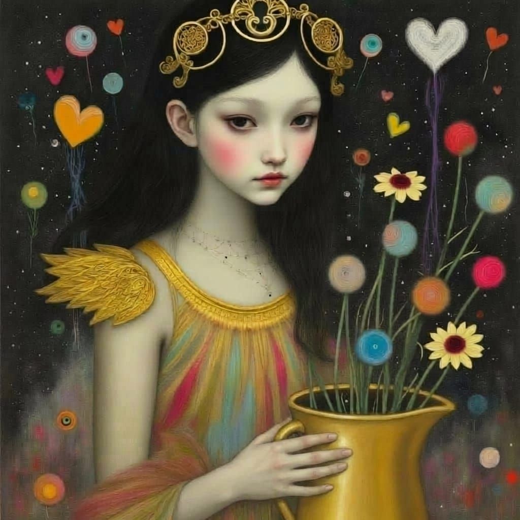 Ancient Greek Goddess Iris with River Styx Water