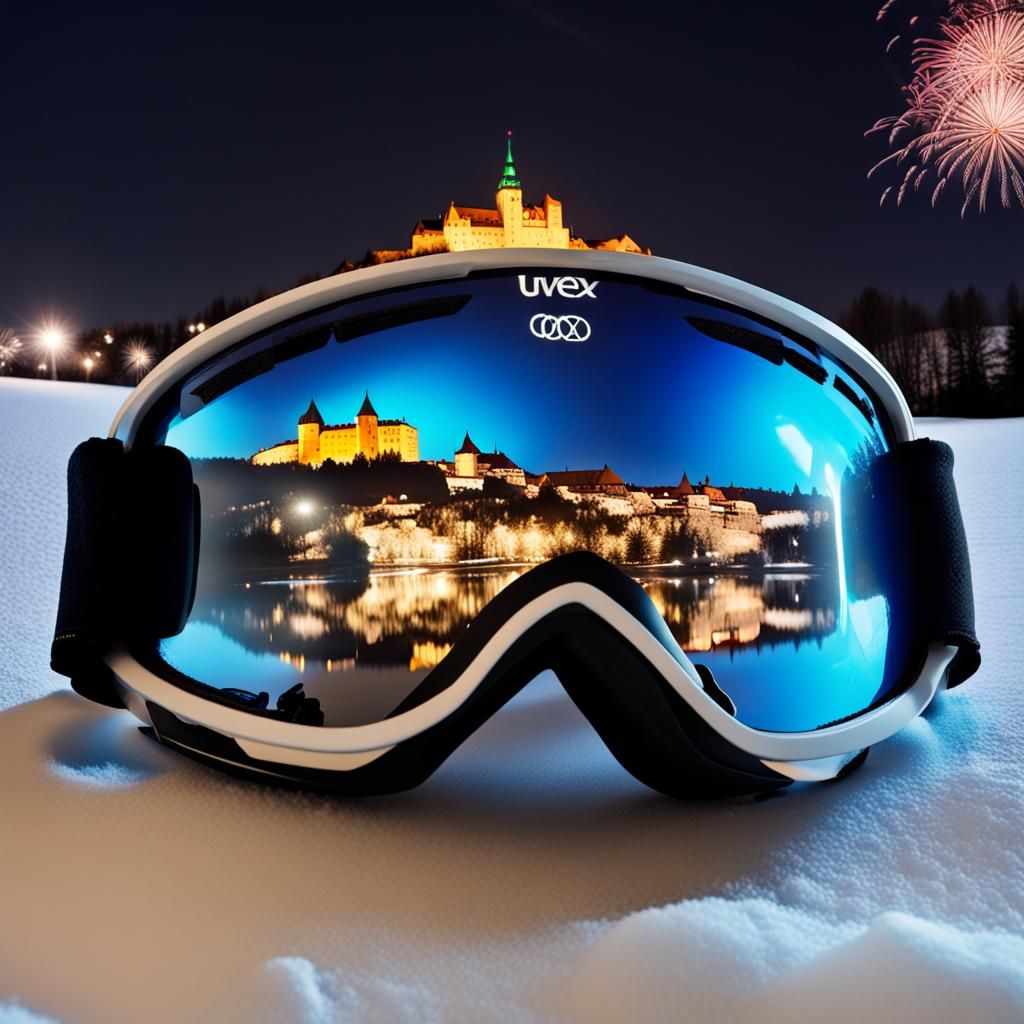 Uvex Ski Gear Reflecting Fireworks Display