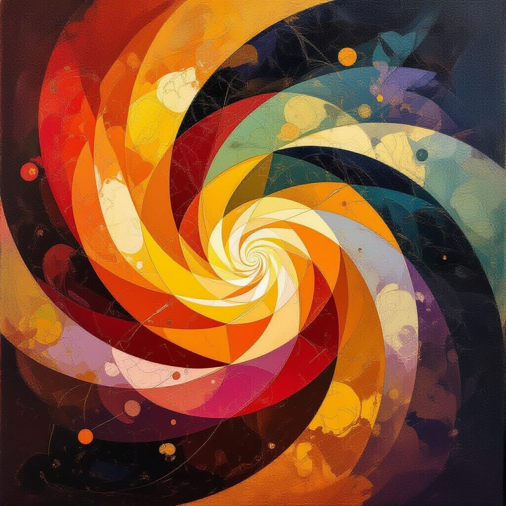 Abstract Joy Explosion Vibrant Colors Dynamic Shapes