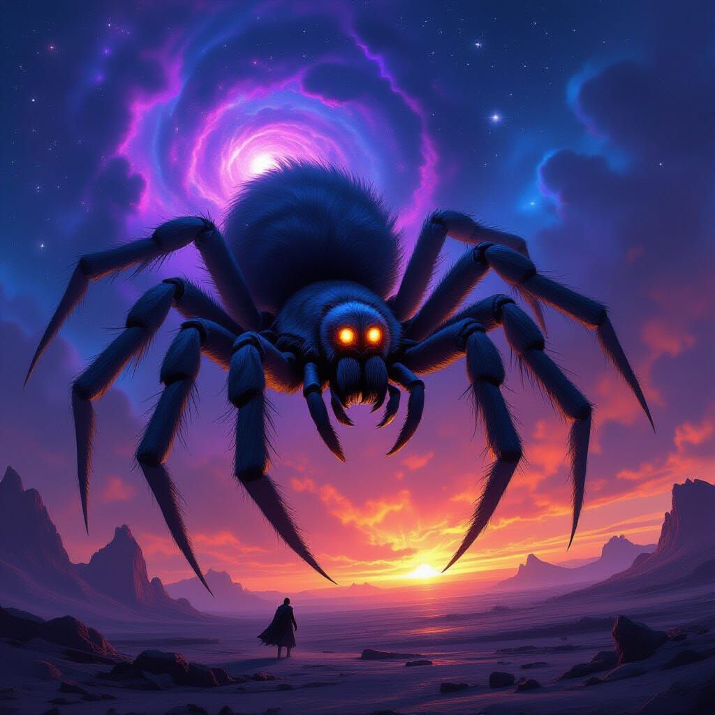 Colossal Werewolf Spider Descends on Alien Planet in Cosmic ...