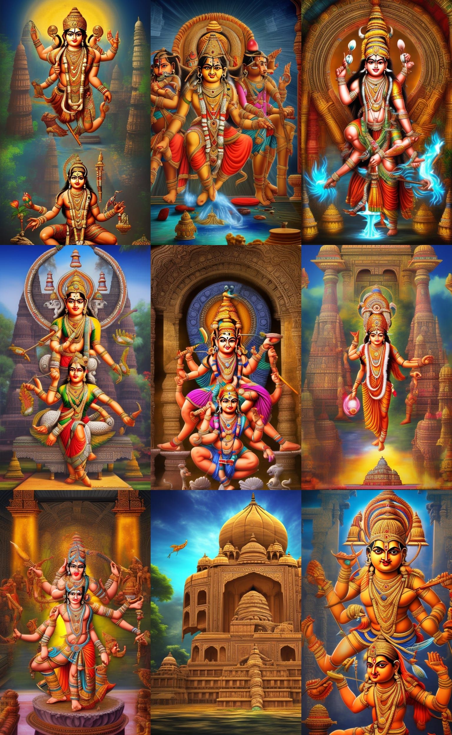 Ancient Indian Gods and Mythological Architecture