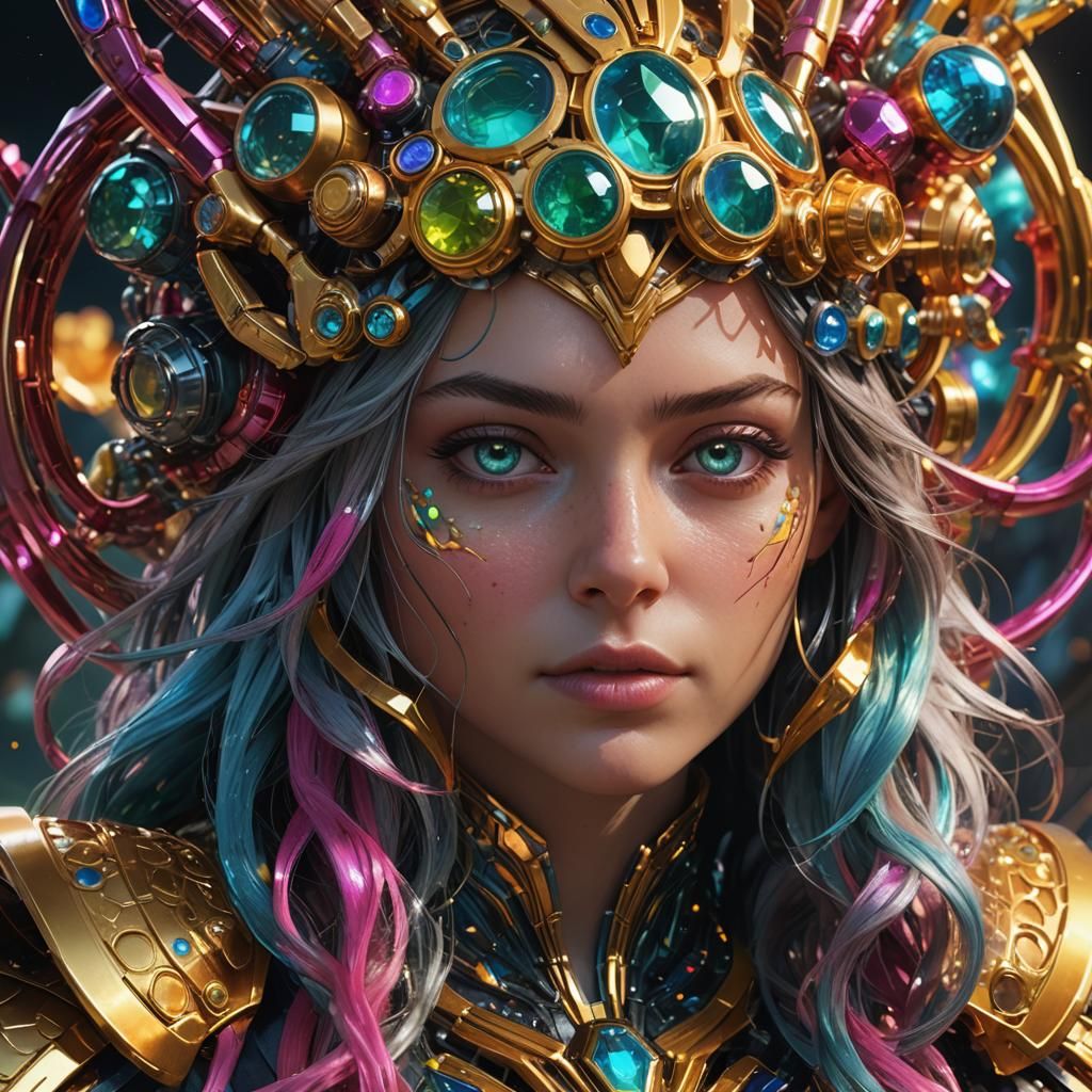 Giant Metallic Creatures in Vibrant 3D Animation