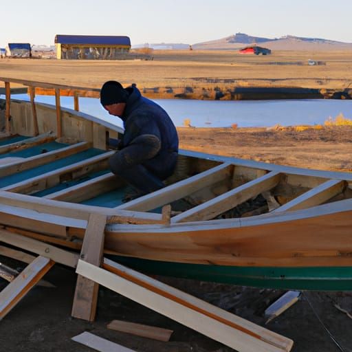 Mongolian Craftsman Builds Viking Boat in Siberia