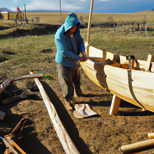 Mongolian Man Builds Viking Boat in Siberia