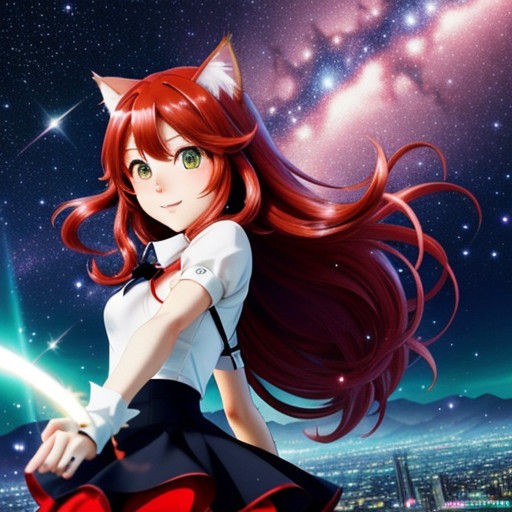 Galaxy catgirl Sabaku Neko
