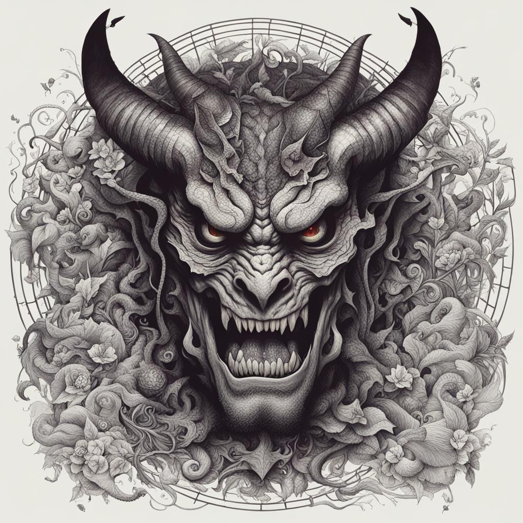 Stylized Demon Generated by AI