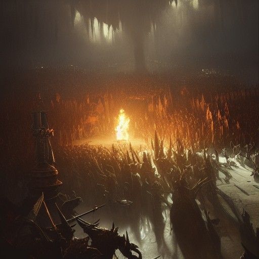 Barbarians Feast: Dark Fantasy Concept Art