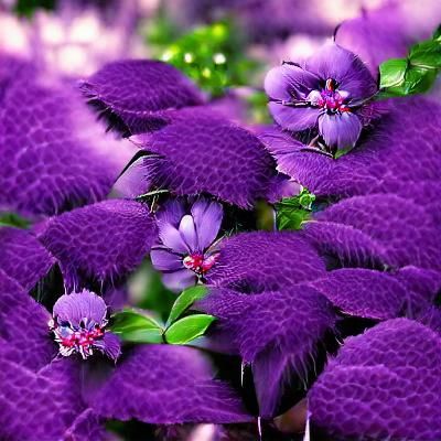 Beautiful Purple Flowers in Full Bloom