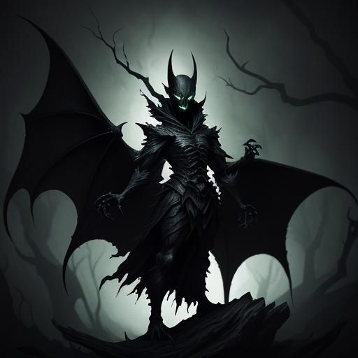 Impish Creature in Dark Gothic Fantasy Illustration