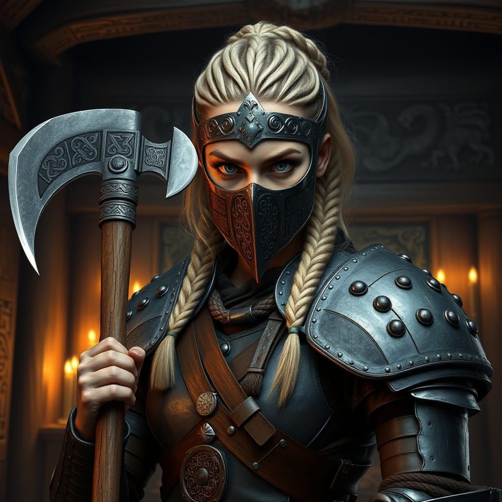 Nordic Warrior in Ancient Longhouse